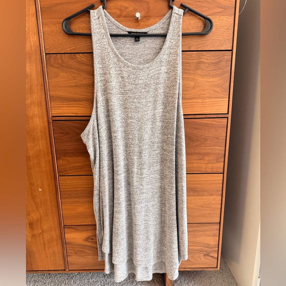 Banana Republic Womens Tank Top Gray Lounge Normcore Streetwear Momcor XL - Picture 3 of 11